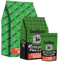 Сухой корм ZOORING ACTIVE DOG STANDART для взрослых активных собак средних и крупных пород, учитывает их потребность в повышенной энергии МЯСНОЙ МИКС И РИС