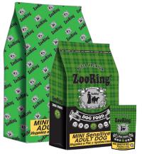 Сухой корм ZOORING MINI SENSITIVE ADULT DOG, для взрослых собак мелких и средних пород с чувствительным пищеварением, специально разработанный лучшими диетологами и ветеринарами ИНДЕЙКА И РИС С ПРОБИОТИКАМИ