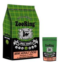 Сухой корм ZOORING MINI ADULT DOG ЛОСОСЬ И РИС С ПРОБИОТИКАМИ для взрослых собак мелких и средних пород, специально разработанный лучшими диетологами и ветеринарами