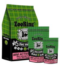 Сухой корм ZOORING MINI ACTIVE DOG МЯСО МОЛОДЫХ БЫЧКОВ И РИС,без пшеницы для взрослых активных собак мини- и средних пород, склонных к аллергии, нуждающихся в ограничении жиров в рационе