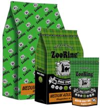 Сухой корм ZOORING MEDIUM ADULT DOG ИНДЕЙКА И РИС, для молодых и взрослых собак всех пород, подходит для собак со светлым окрасом шерсти