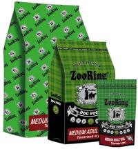 Сухой корм ZOORING MEDIUM ADULT DOG ТЕЛЯТИНА И РИС, для молодых и взрослых собак всех пород, подходит для собак со светлым окрасом шерсти