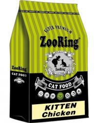 Сухой корм ZOORING KITTEN CHICKEN ЦЫПЛЁНОК С ГЕМОГЛОБИНОМ, Для котят всех пород с 3,5 недель, а также для беременных и кормящих кошек