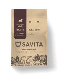 Сухой беззерновой корм Savita Adult small, для взрослых собак малых пород с кабаном