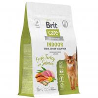 BRIT CARE Сухой корм с индейкой и лососем для взрослых кошек "Cat Indoor Stool Odour Reduction"