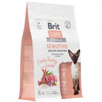 BRIT CARE Сухой корм с индейкой и ягнёнком для взрослых кошек "Cat Sensitive Healthy Digestion"