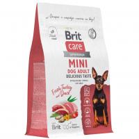 Сухой корм BRIT CARE Mini с индейкой и уткой для взрослых собак мини-пород "Adult. Delicious Taste"