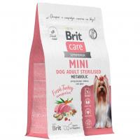 Сухой корм BRIT CARE Mini с индейкой для стерилизованных собак мини-пород "Adult Sterilised. Metabolic"