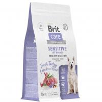 Сухой корм BRIT CARE с индейкой и ягненком для собак всех пород "Dog Adult Sensitive Healthy Digestion"